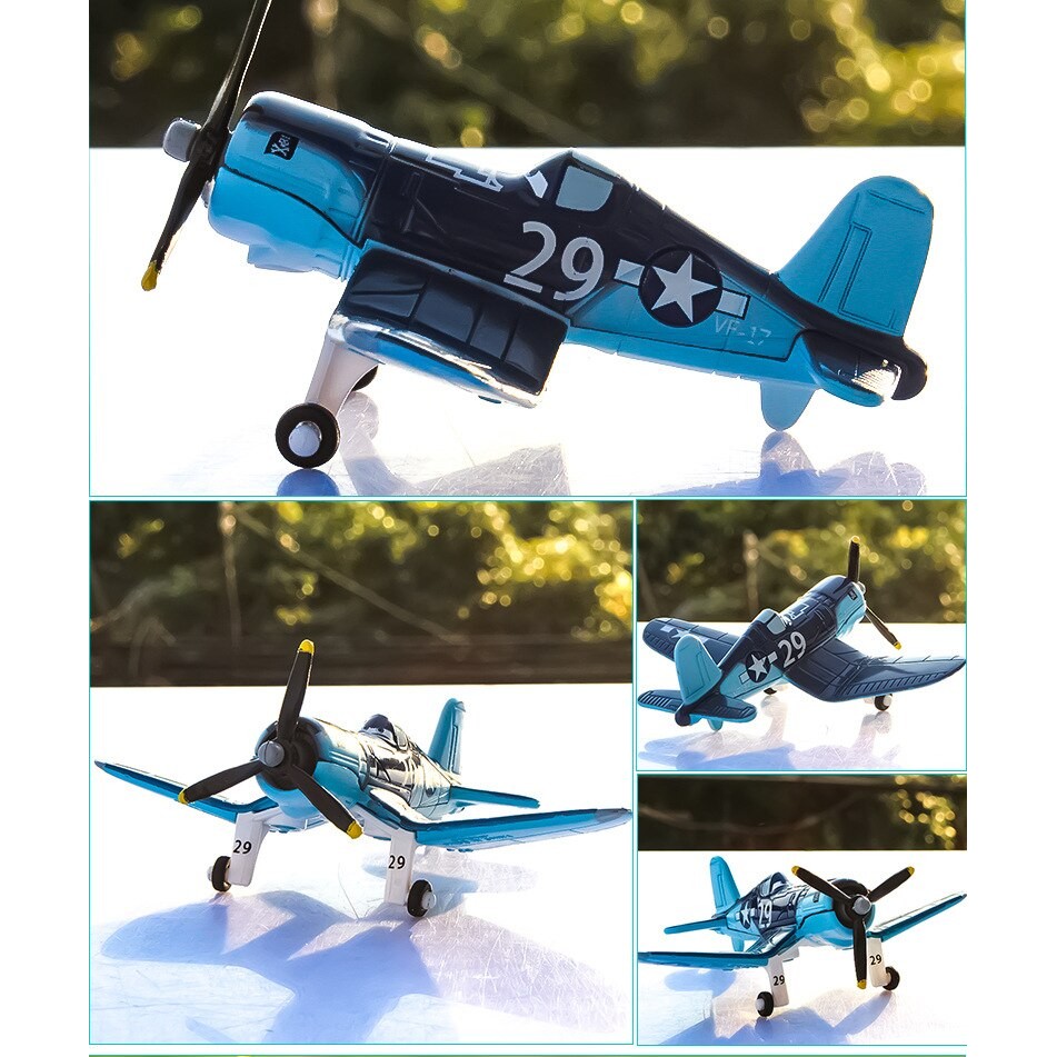 Disney Pixar Planes No.7 No.13 No.17 Captain No.29 No.36 Dusty Crophopper Echo Bravo Alloy Fighter เครื่องบินของเล่นของขวัญวันเกิด