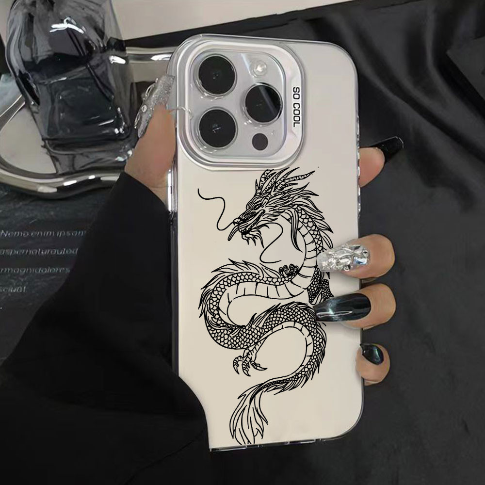 Dragon Totem สําหรับ Tecno Spark Go 1 Go 2025 30C Pova 6 Pro Pop9 Silver IMD เคสโทรศัพท์สําหรับ Infi