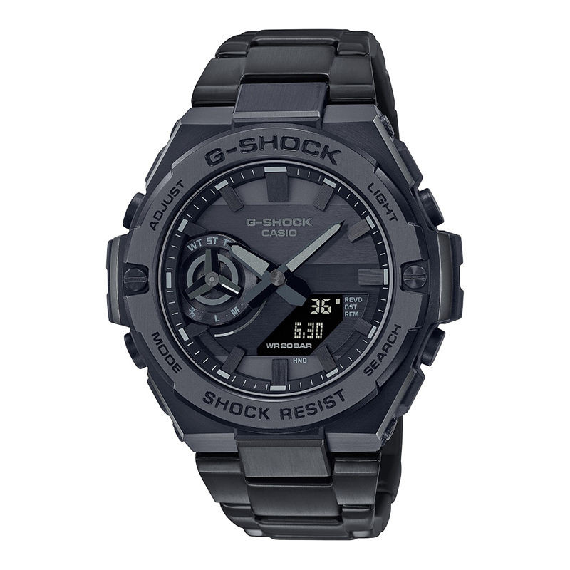 C_asi_o GShock Mens Watch GST B500 Black Steel Heart Fashion Sports Holiday Gift
