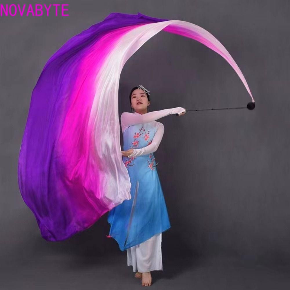 โนวาบายต์ ธงผ้าไหม,ที่มีสีสันที่ไม่ซ้ํากันเต้นรําผ้าไหมผ้าคลุมหน้าโซ่บอล,อุปกรณ์ประกอบฉากประสิทธิภาพโยนบอลไล่ระดับสีลําแสงท้องเต้นรํา