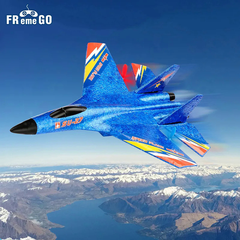 FREMEGO RC Aircraft SU-27 RC Plane 2.4G Radio Control Glider Remote Control Fighter Glider Foam Airp