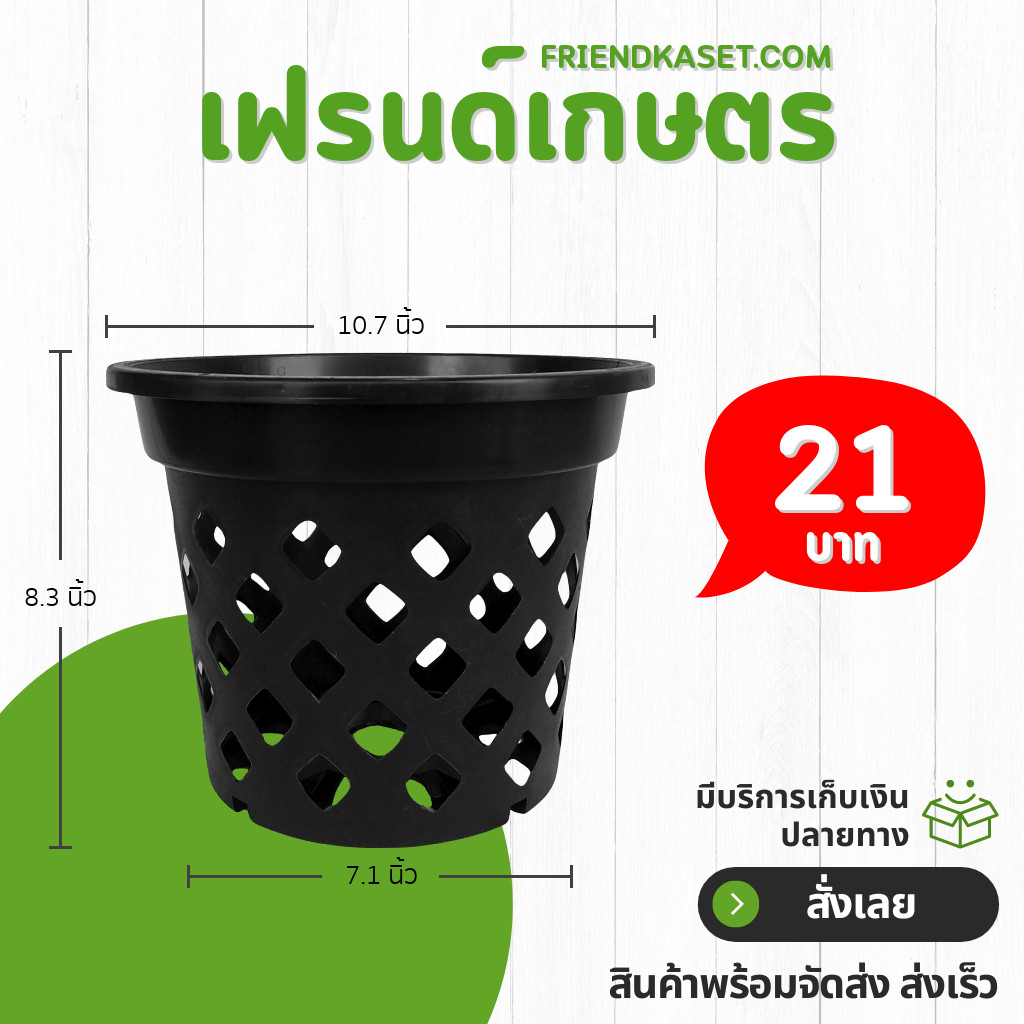 กระถาง กระถางกล้วยไม้ กระถางแขวน กลม 10 11 นิ้ว สูง Bundle 25 ใบ