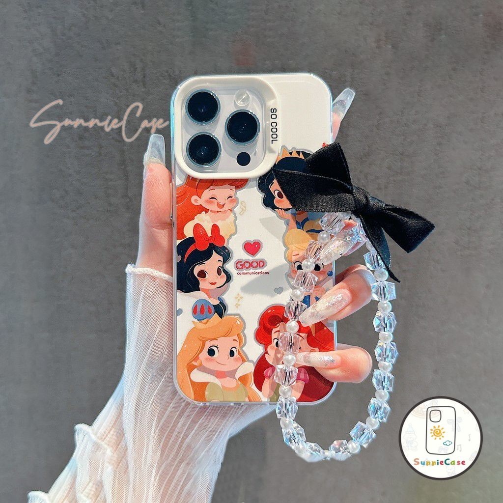 เคสไอโฟน IPhone 7 Plus 14 15 16 11 13 12 Pro Max X XS XR Max 8 14 Plus SE 2020 เจ้าหญิง แฟชั่น สโนไวท์ ง่าย ๆ กล้องเคส