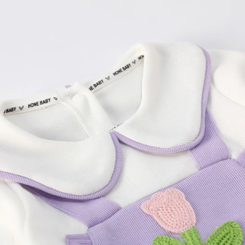 ฤดูใบไม้ร่วงใหม่เสื้อผ้าเด็กหญิงบอดี้สูทแขนยาว 0-28 เดือนเด็ก ระดับ ก ฤดูใบไม้ผลิน่ารักสุดน่ารักสไตล์เจ้าหญิงดอกไม้ ชุดรอมเปอร์ สไตล์เกาหลี - รูปที่ 4