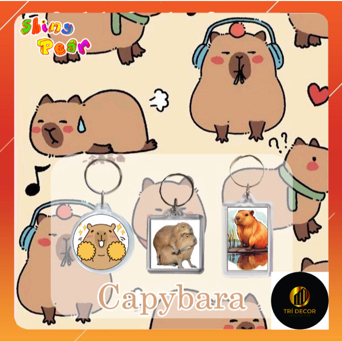 [Meme Capybara] - พวงกุญแจ Meme Capybara/พวงกุญแจใช้เป็นของขวัญหรือตกแต่ง | ร้านรับพิมพ์ขอ