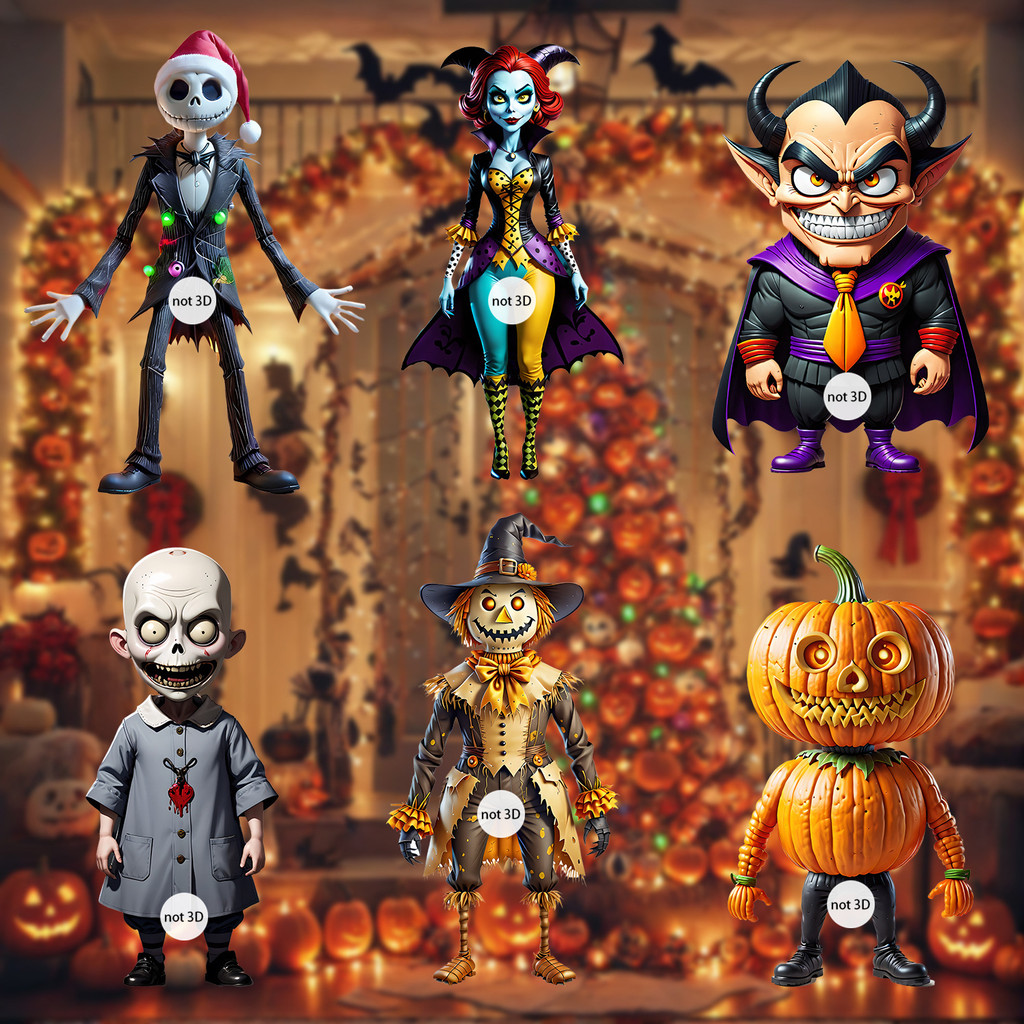 Halloween Christmas Night Fright Handhandbumpkin จี้ตกแต่งฉากบรรยากาศฮาโลวีนจี้ขนาดเล็ก