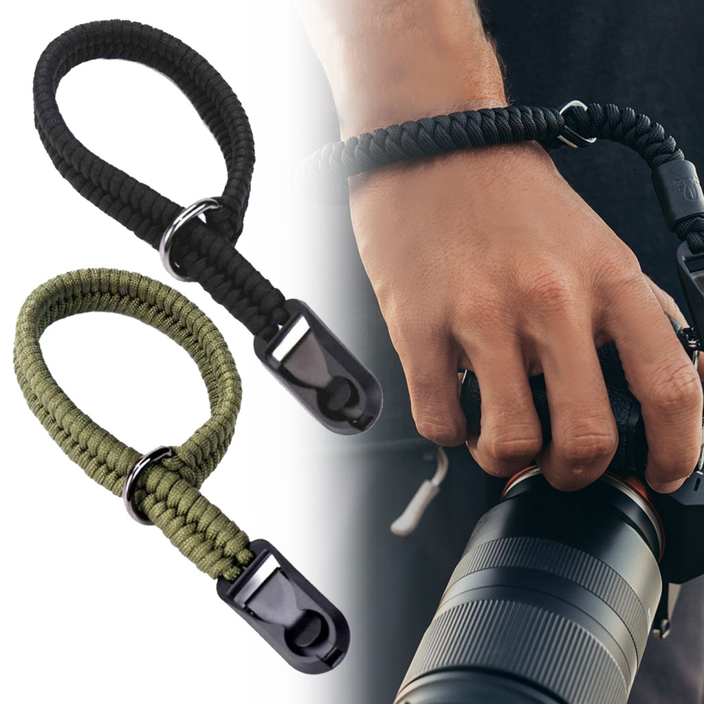 1pcs สายคล้องกล้องดิจิตอล Anti-lost สายรัดข้อมือกล้องแบบพกพา Lanyard ปรับ Hand Grip Paracord สายรัดข้อมือถัก