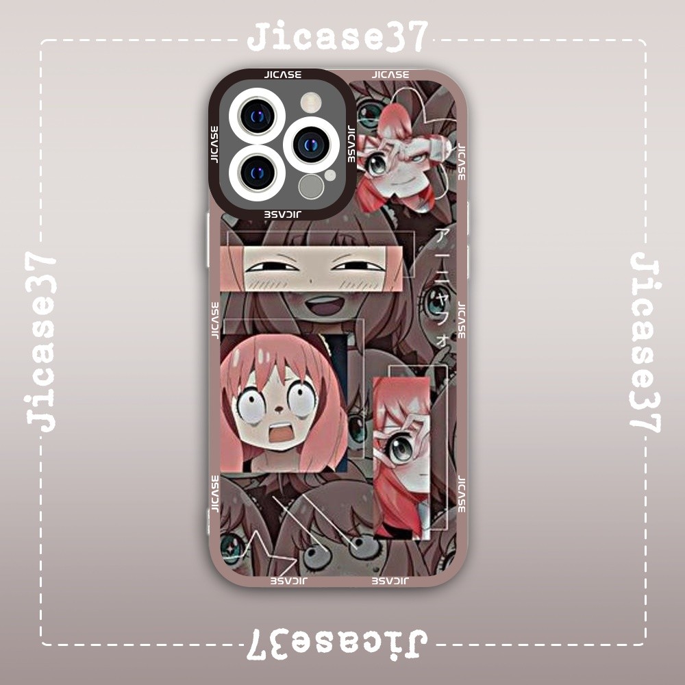 Samsung Xiaomi Oppo Anya Forger Anime Japan เคส iPhone Square Edge