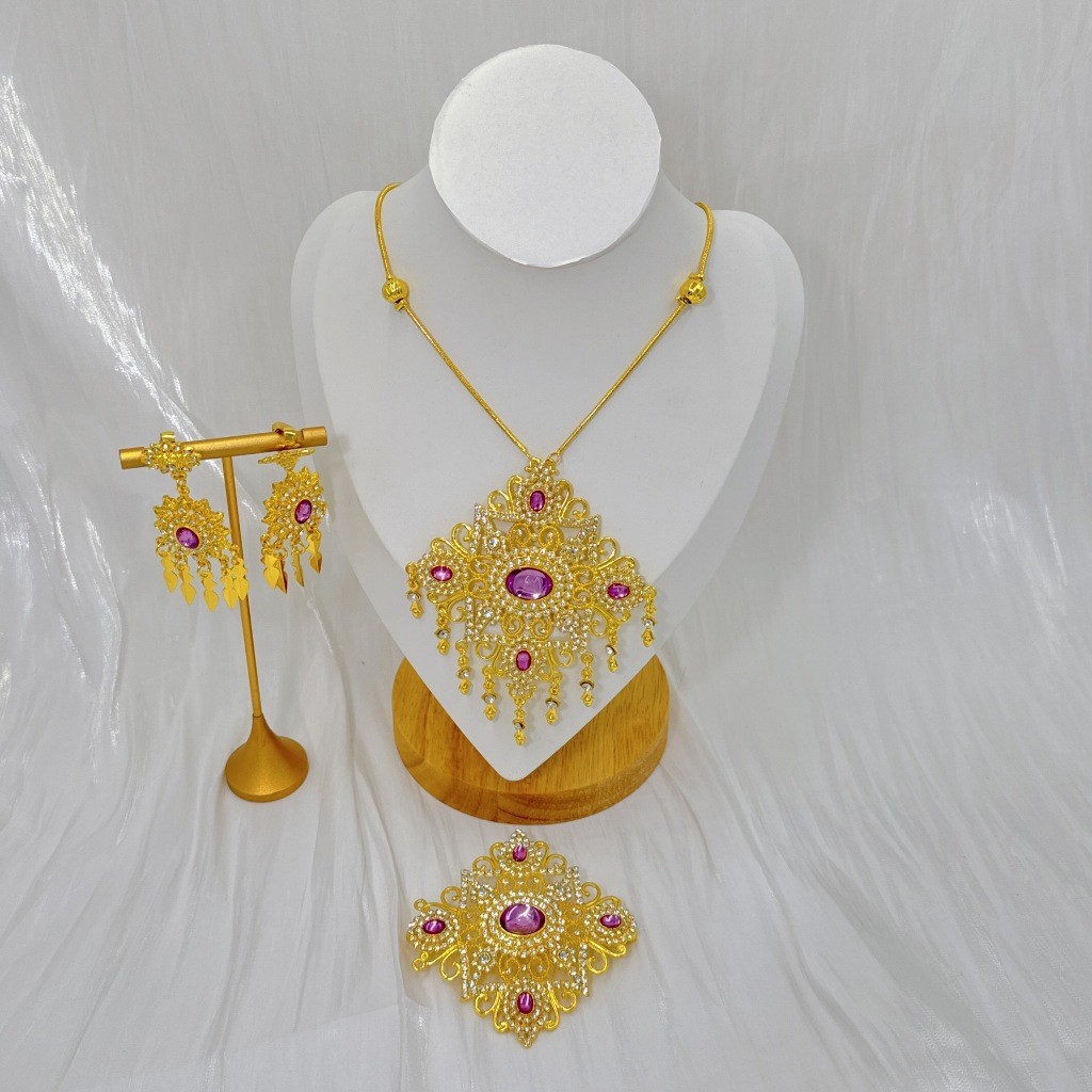 ชุดสร้อยคอเด็ก ไทยโบราณ เครื่องประดับชุดไทย สวมใส่กับชุดไทยและนางรำ เทศกาลลอยกระทง
