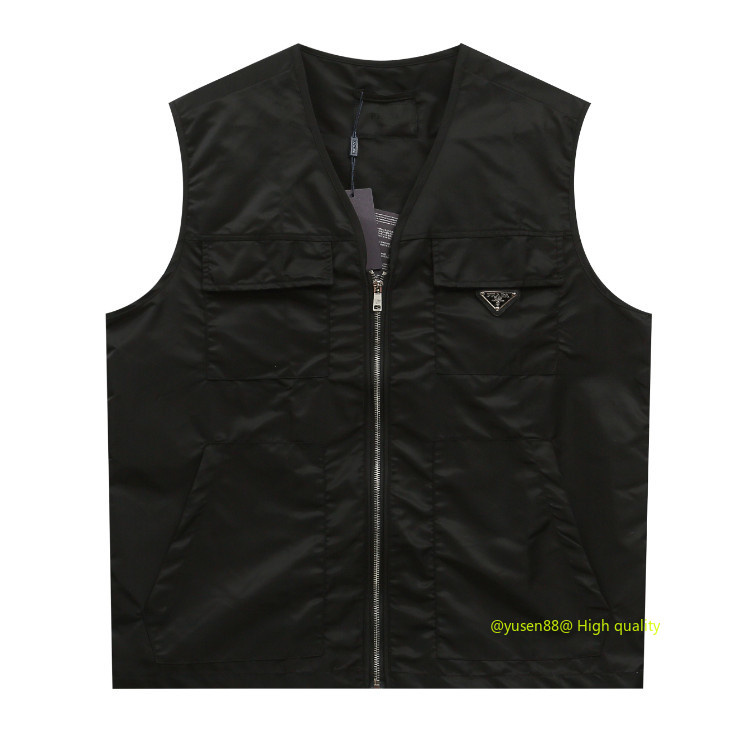 *** Hot ** Vest P Home Recycled Nylon Fabric Casual This Version เสื้อกั๊กเสื้อกั๊กแขนกุดป้ายสามเหลี่ยม
