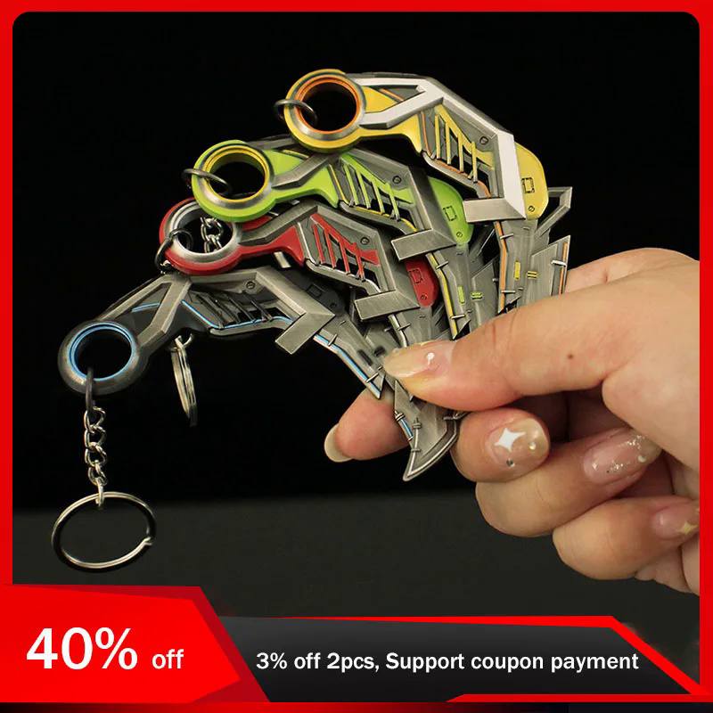 ✨ 9cm Valorant Game Peripherals RGX 11z Pro Karambit Weapon Model Claw Knife Toy All Metal Keychain 