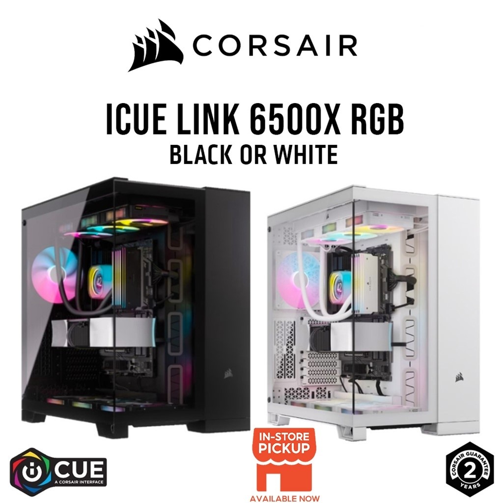 CASE (เคส) CORSAIR ICUE LINK 6500X RGB BLACK / WHITE (E-ATX)