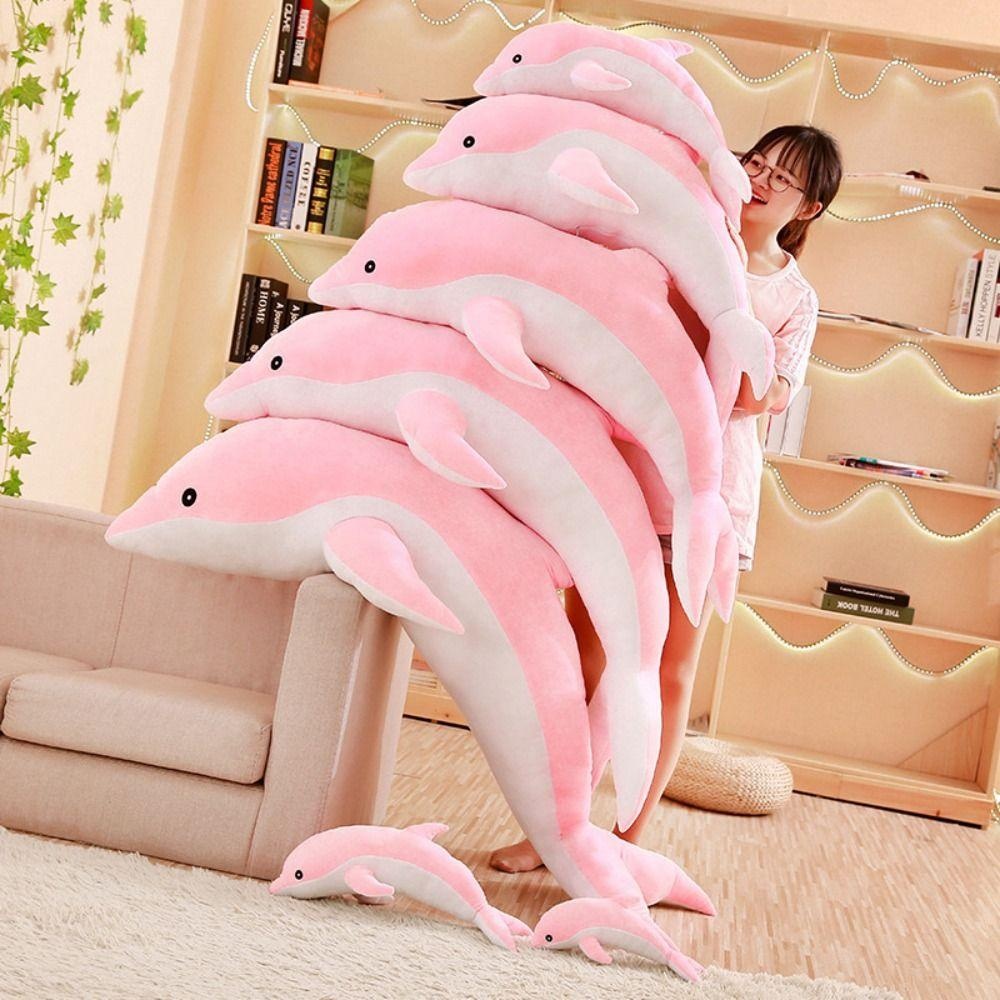 ALANFY Dolphin Plush ของเล่น,น่ารัก Marine Life Dolphin ตุ๊กตาของเล่น, หมอนเด็กนุ่ม 30 ซม.น่ารัก Dolphin หมอนโซฟาสาวของขวัญ - รูปที่ 5