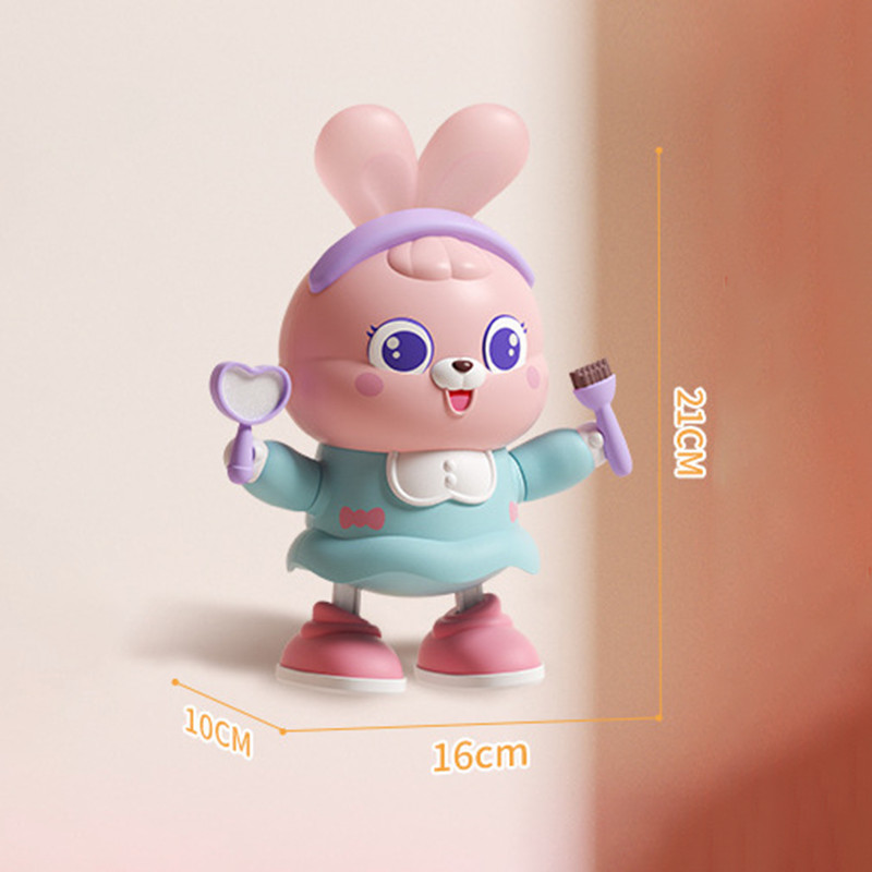 ของเล่นกระต่ายไฟฟ้า มีเสียงเพลงและแสงไฟ เดินได้ ร้องเพลงและเต้นได้ ของเล่นกระต่าย ของเล่นเด็ก - รูปที่ 2