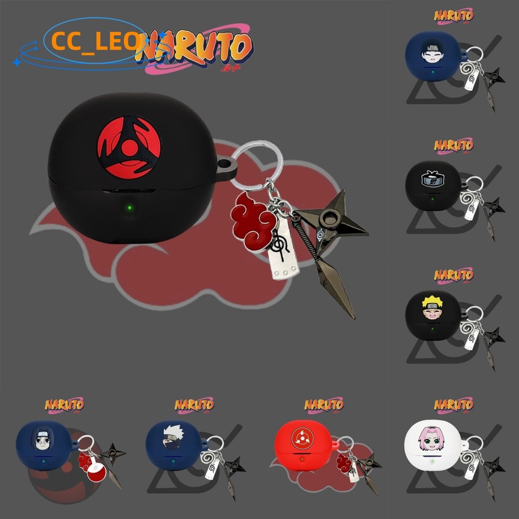 For QCY AilyBuds Pro Case Anime Naruto Keychain Pendant Cartoon QCY AilyBuds Pro+ Silicone Soft Case