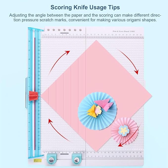 Kw-triO กระดาษ Trimmer Scorring Board 7 ใน 1 Craft กระดาษพับ DIY Scrapbooking เครื่องมือ