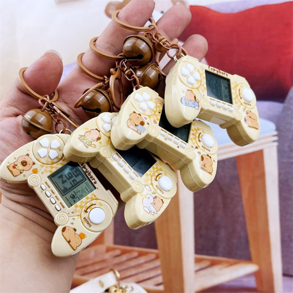 Creative Capybara Tetris พวงกุญแจเด็ก Decompression เกมคอนโซลแขวนเครื่องประดับ