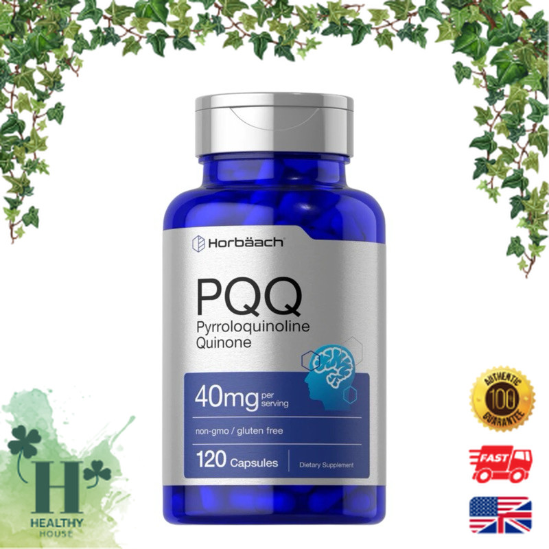 พร้อมส่ง Horbaach PQQ Pyrroloquinoline Quinone 40mg 120 Capsules พีคิวคิว วิตามินบำรุงไข่ อสุจิ
