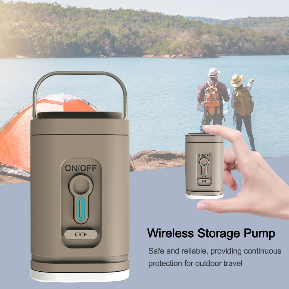 ปั๊มลมอายุการใช้งานยาวนาน 1200mAh 4000Pa สำหรับการตั้งแคมป์บนเรือ กันน้ำ 100 ลูเมน ไฟภายนอกอาคาร