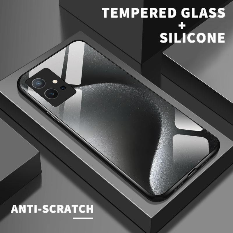 เหมาะสำหรับ VIVO Y75 5G Y75 4G Y75S Y72 Y73 Y76 Y7s Y85 Y89 กรณีโทรศัพท์มือถือกันกระแทกเคส Simple Wa