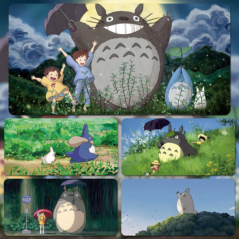 แผ่นรองเมาส์ My Neighbor Totoro แผ่นรองเมาส์แผ่นรองเมาส์การ์ตูนสำหรับเกมสำนักงานนักเรียนแผ่นรองเมาส์สำหรับนักเรียนหญิงชายสำนักงานหอพักการเรียนรู้
