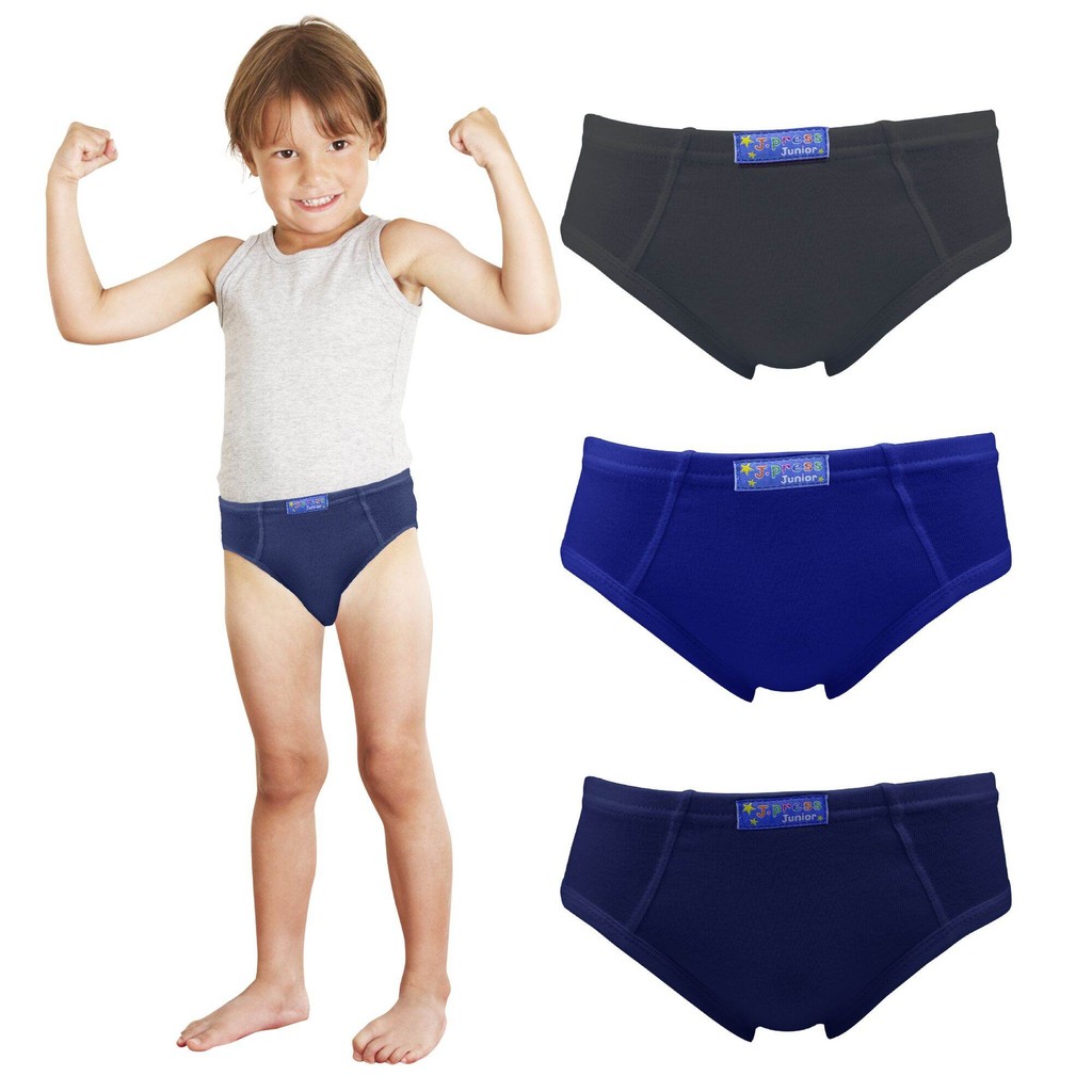 J.PRESS JUNIOR BRIEF กางเกงในเด็กชาย รุ่น 9701 สีเข้ม (3 ตัว/แพค)
