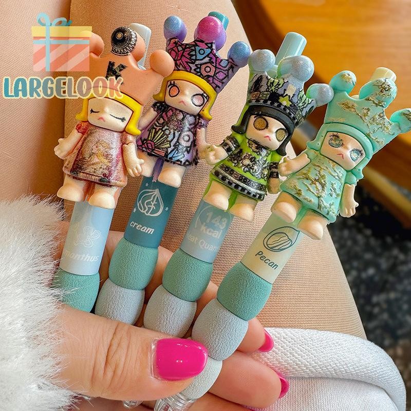 [ลุคใหญ่] 1ชิ้นสร้างสรรค์เครื่องเขียนเจ้าหญิงกษัตริย์ลักษณะปากกาลูกลื่นกดประเภทแกนธุรกิจปากกาแกนปากกาลูกลื่นทรงกระบอกเด็กของขวัญ[ใหม่]