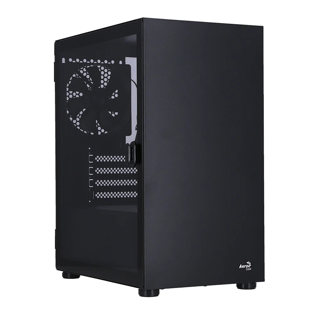 CASE AEROCOOL CS-111 Mini-Tower BLACK / WHITE  (MICRO-ATX) เคสมินิมอล