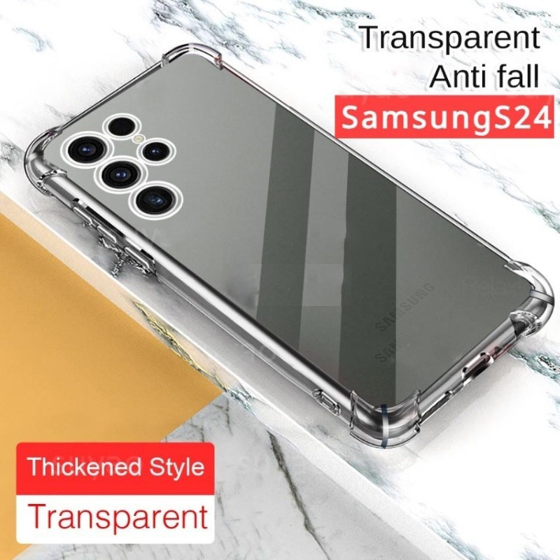 Samsung S24 FEปลอกซิลิโคนกันกระแทกเคสโทรศัพท์สําหรับSamsung S24 S22 S21 S23 Plus Ultra FE A35 A54 A15 A25 A34 A05 A05s 5G Anti-Fallกรณีปกหลัง
