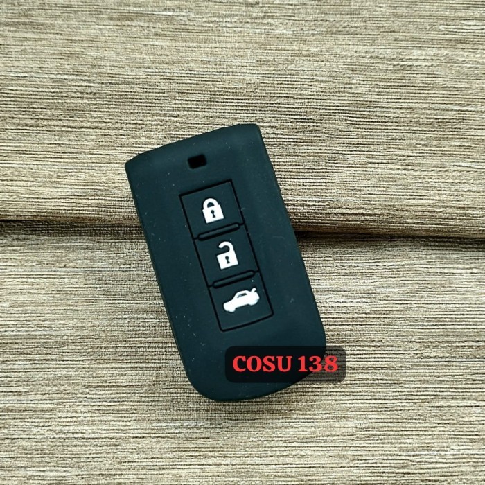 ปลอกกุญแจรถยนต์ซิลิโคนที่ดีที่สุด Mitsubishi XForce Pajero Dakar ฯลฯ- สีดํา