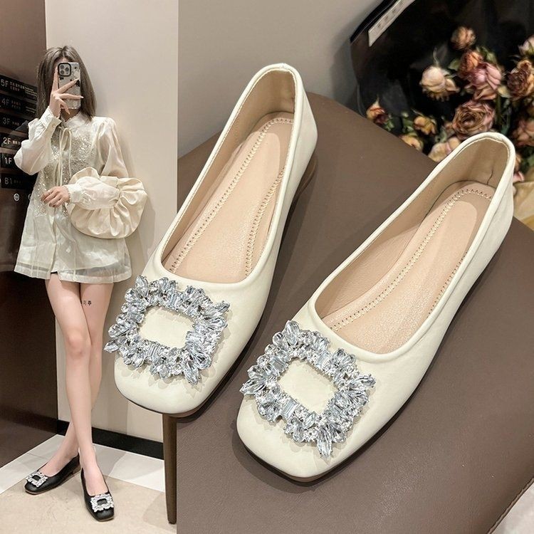 แมรี่เจน Chunky Heels รองเท้าลําลอง Anti-Slip อินเทรนด์หนา Soled สวมใส่ด้านนอก