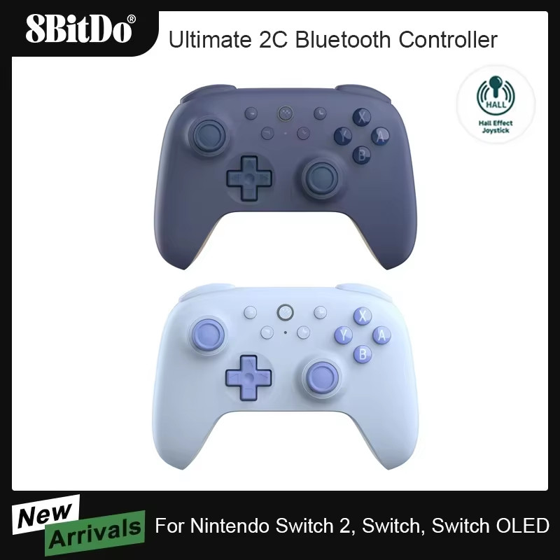 8BitDo Ultimate 2C ตัวควบคุมบลูทูธสําหรับสวิทช์ 2 เกมแพดไร้สายพร้อม Hall Effect Joystock สําหรับ Nintendo SWITCH,คอนโซล OLED