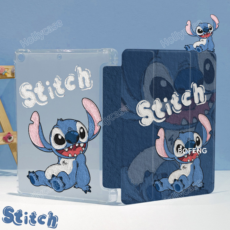เคสไอแพด Air 4 5 10.9 Air6 Happy เชียร์ Stitch Pro11 ช่องเสียบปากกา iPad gen9 8 7 10.2 พับสามโปร่งใส gen5/6/Air1/2 9.7 TPU ถุงลมนิรภัย Gen10 iPad mini 6 7 กรณี ราคา ถูกที่สุด ดีลบีเคเค แกลเลอรีภาพที่ 5