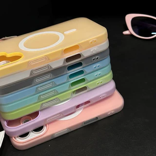 Luxury Candy Matte สําหรับ สําหรับ iPhone 17 Air 16 15 14 13 Pro Max 17Pro Clear 2 IN 1 ฝาครอบ