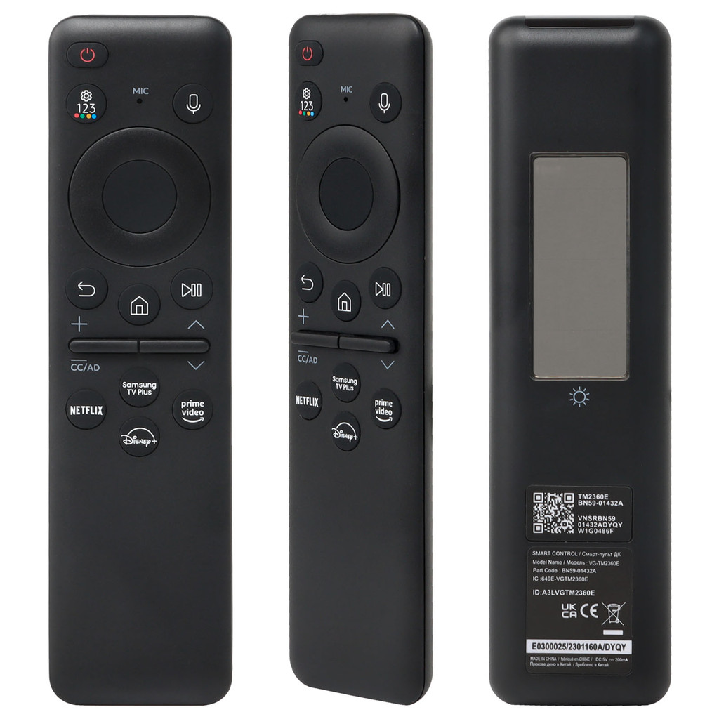 เปลี่ยนเสียงรีโมทคอนโทรลสําหรับ Samsung สมาร์ท QLED TV BN59-011432A 2023 LS03C Q60C/70C/80C N800C QN