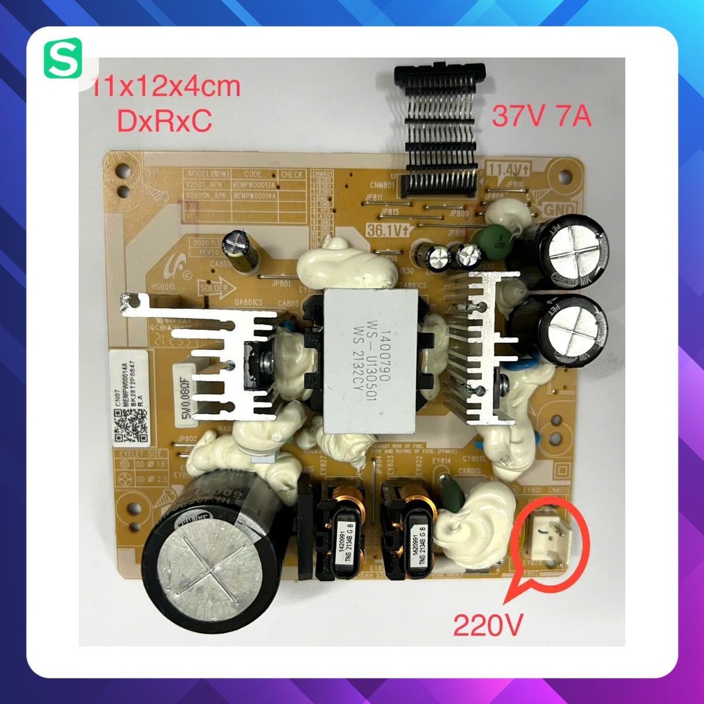 SAMSUNG SOURCE ของลําโพงซาวด์บาร์ซัมซุง 20V 7A, 21V 7A, 24V 7A, 30V 7A, 37.5V 7A แท้ (พิเศษ 12V 1.5A) (ใช้ diy) 220v ไฟฟ้า
