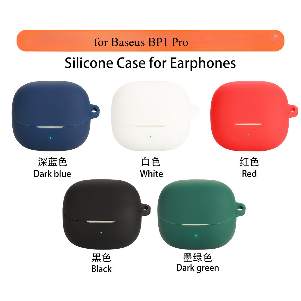 สําหรับ Baseus BP1 Pro เคสซิลิโคนหูฟัง Soft Shell กันกระแทกชุดหูฟัง Protector หูฟังผิว Anti-fall ฝาค