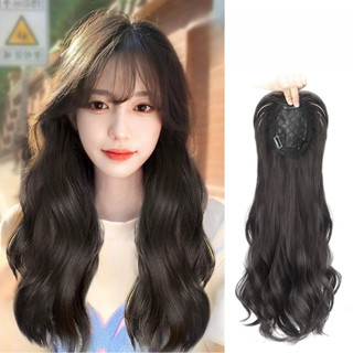 วิกผมผู้หญิง ทรงผมหยิกคลื่นยาว บล็อกเปลี่ยนด้านบน ทรงผมเหมือ…