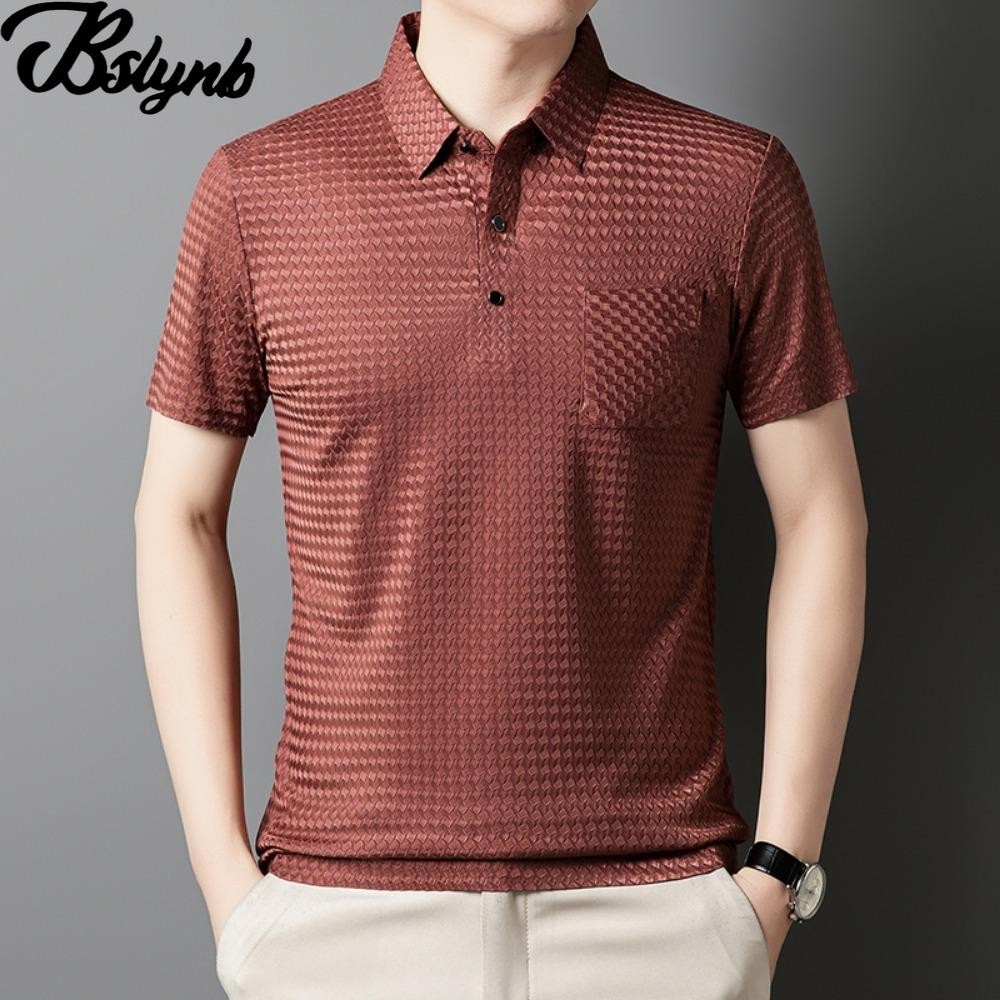 เสื้อโปโลแขนสั้นสำหรับหน้าร้อน ทรงคลาย.fit สำหรับผู้ชาย ใส่สบายและยังสามารถเปิดกระดุมได้