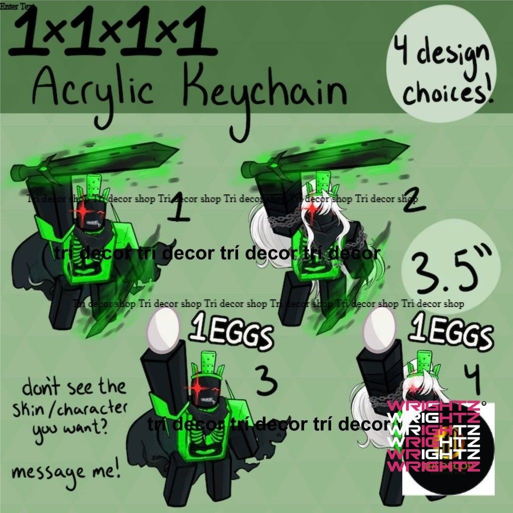 Forsaken พวงกุญแจอะคริลิค 1x1x1 3.5 นิ้ว WrightZ