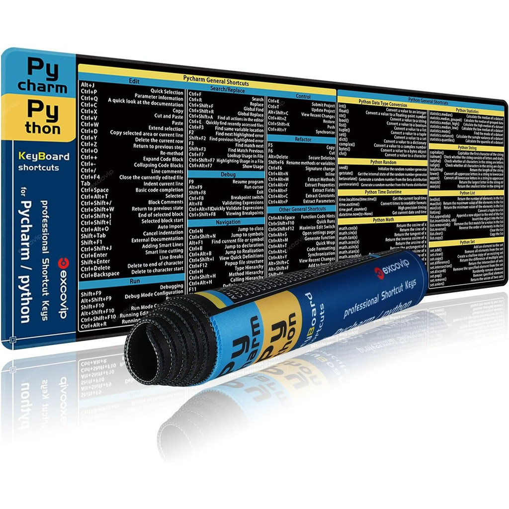 PyCharm แผ่นรองเมาส์COD 2 มม./3 มม.หนาโต๊ะ Python Programmers เดสก์ท็อปสําหรับ Coding Debacading การ