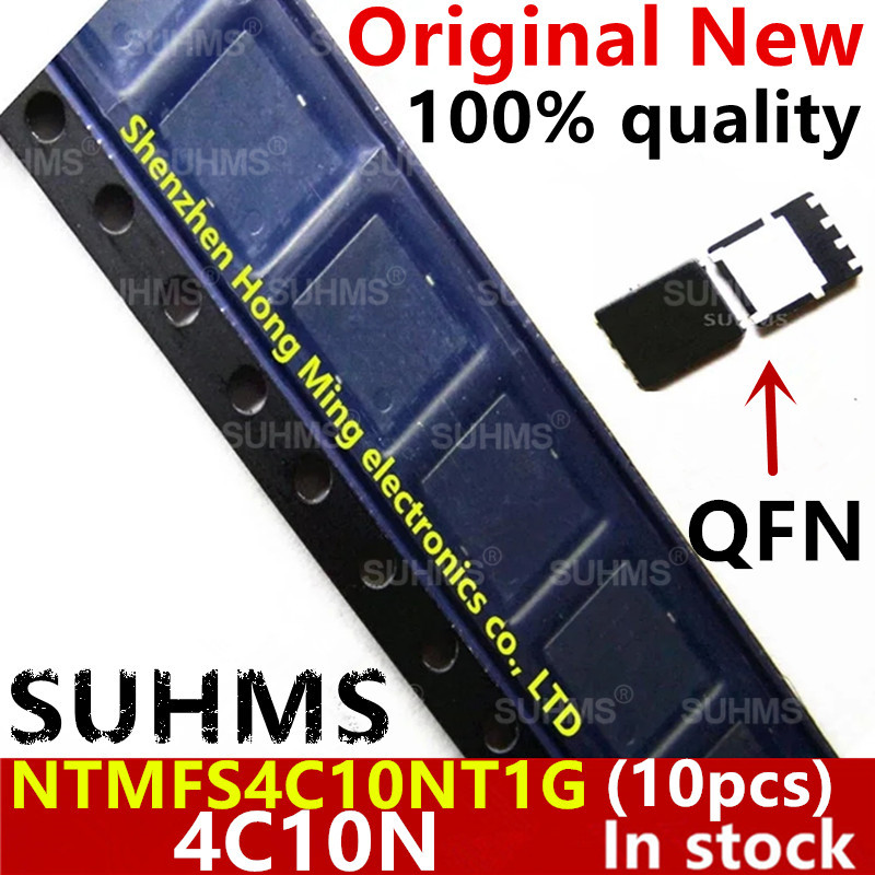 (10 ชิ้น) ชิปเซ็ต 4C10N NTMFS4C10N NTMFS4C10NT1G QFN-8 ใหม่ 100%