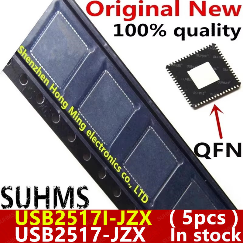 ((5 ชิ้น) 100% ใหม่ USB2517-JZX USB2517I-JZX USB2517 JZX USB2517I JZX QFN-64