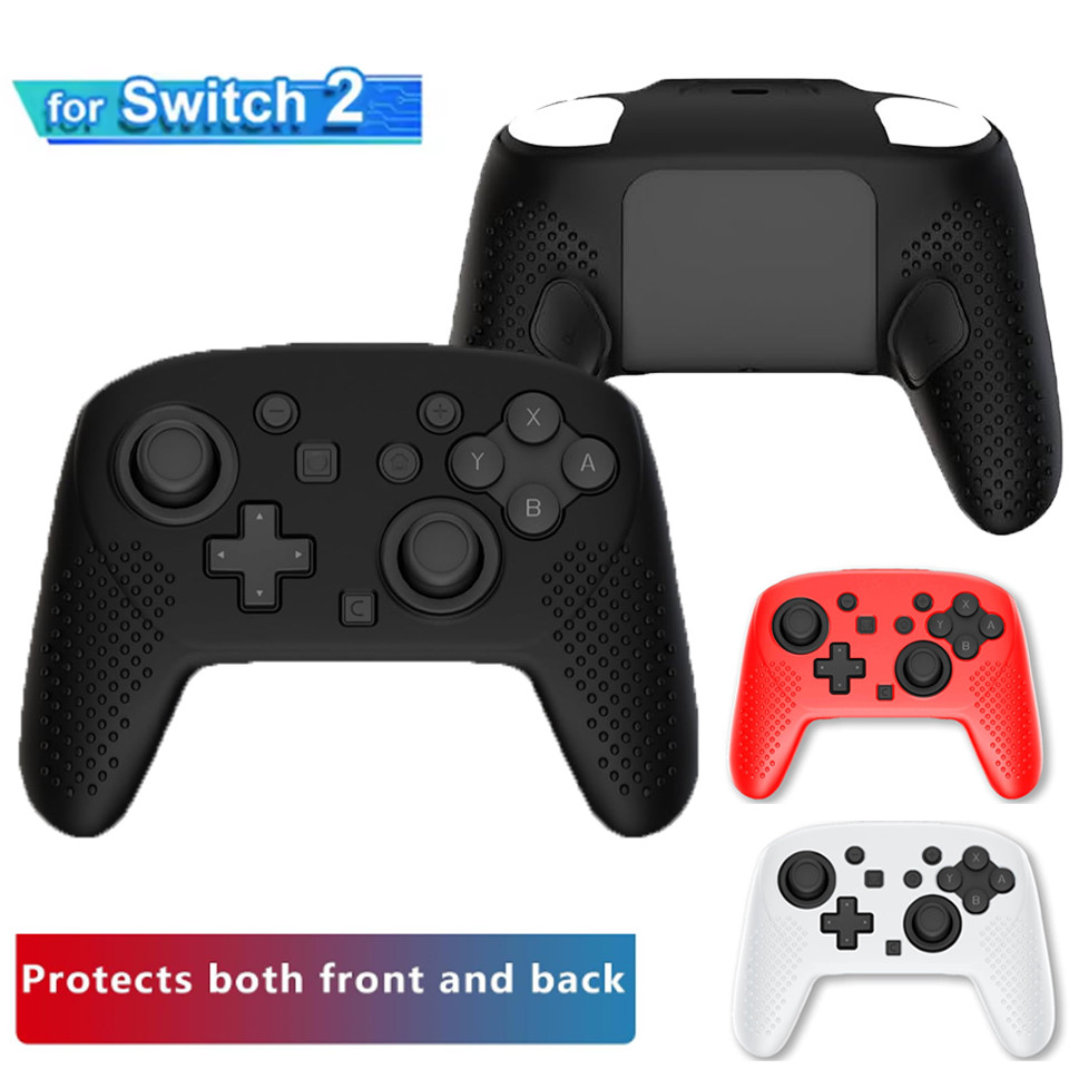 เคสซิลิโคนสําหรับ Nintendo Switch 2 Pro Controller Gamepad Anti-Slip Soft ป้องกันผิว Shell Grip สําหรับ SWITCH 2 อุปกรณ์เสริม