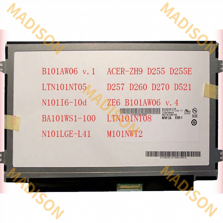 10.1 นิ้ว 40 พิน ACER-ONE-D255 D260 zh9 D255E D257 D260 D270 ze6 aod257 aod260 ao521 n214 pav10 ao53