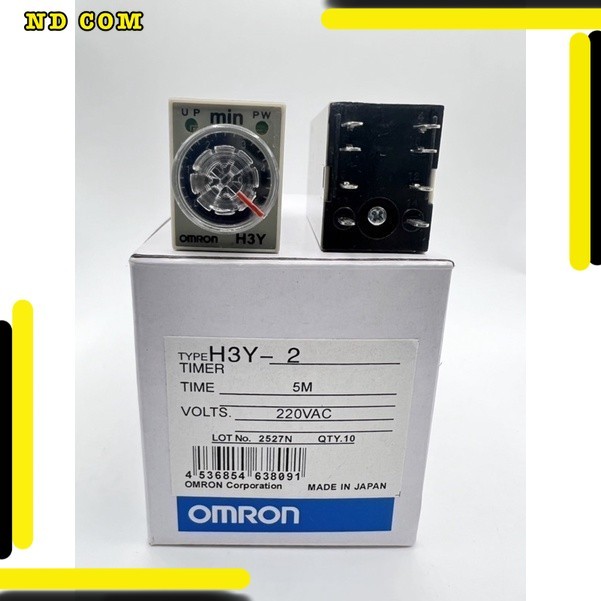 สุดคุ้ม! Timer H3Y2 H3Y4 h3y-4 h3y-2  (รวมซ็อกเก็ต ขา) 12vdc 24vdc 220vac 5s 10s 30s 5m 10m 30m 60m 