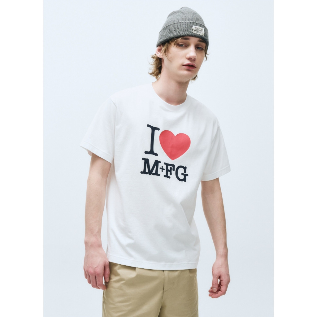 เสื้อยืด "I Love MFG" ผ้าคอตตอน 100% เสื้อยืด unisex หลวมและสบาย