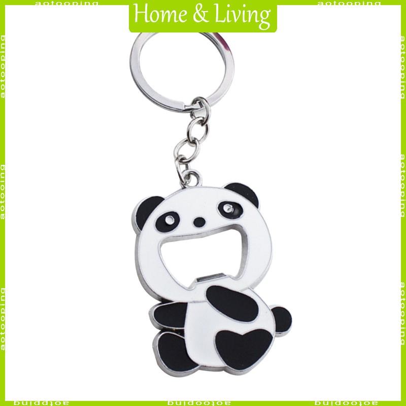 Beer Bottle Opener for Key Ring Small Tool Cute Chinese Panda Lid Lifter Cartoon