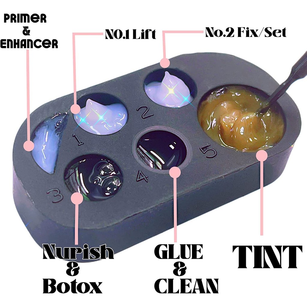 Lash Lift Brow เคลือบด้าน Palette,Lash Lift Pallet มัลติฟังก์ชั่น Rapid Eyelash Eyebrow Lifting ถาด,