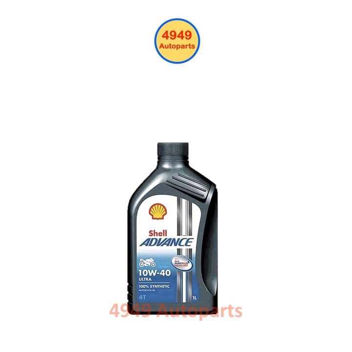 น้ำมันเครื่อง Shell เชลล์ Advance Ultra 10W-40 10W40 MA2 สังเคราะห์ 1L